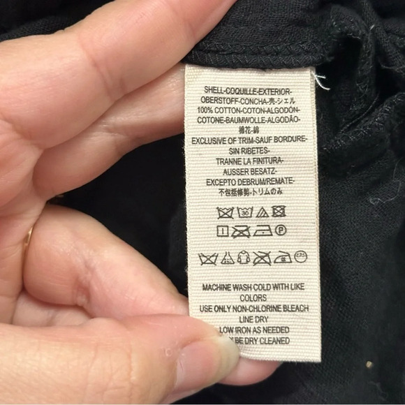 Free People Sun Streaks Black Top Size Small - Picture 4 of 4